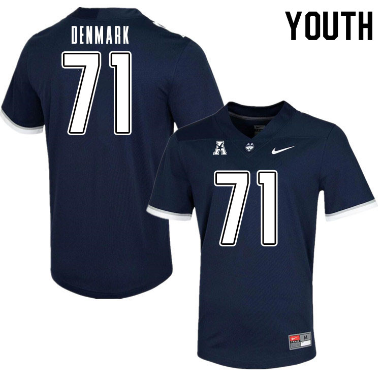 Youth #71 Ryan Denmark Uconn Huskies College Football Jerseys Sale-Navy